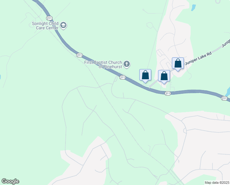 map of restaurants, bars, coffee shops, grocery stores, and more near 78 Glasgow Dr. in Pinehurst
