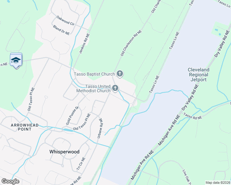 map of restaurants, bars, coffee shops, grocery stores, and more near 1106 Tasso Lane Northeast in Cleveland