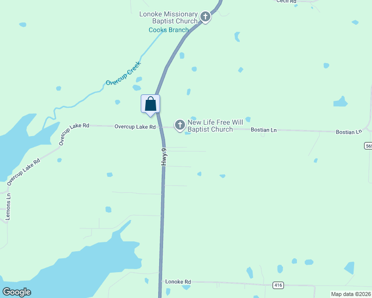 map of restaurants, bars, coffee shops, grocery stores, and more near 23 Barker Lane in Morrilton