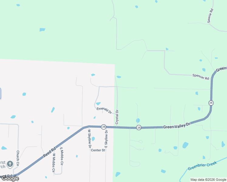 map of restaurants, bars, coffee shops, grocery stores, and more near 27 Crystal Drive in Greenbrier