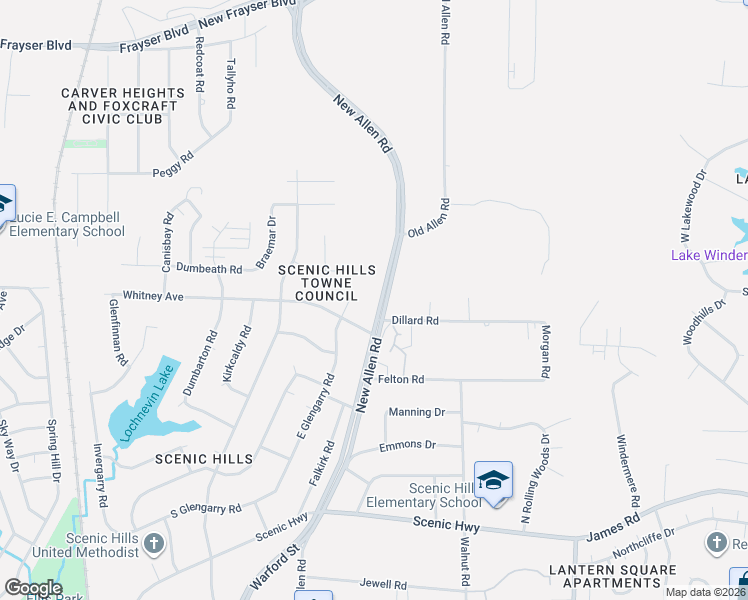 map of restaurants, bars, coffee shops, grocery stores, and more near 3169 New Allen Road in Memphis