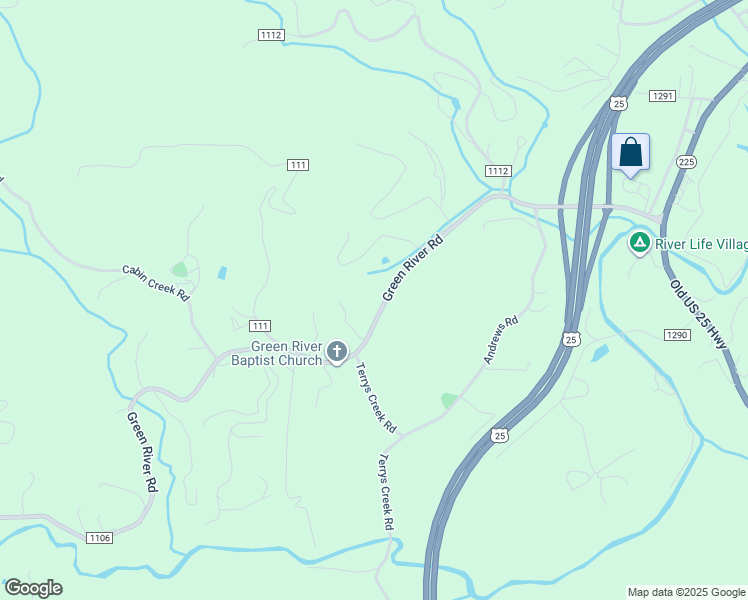map of restaurants, bars, coffee shops, grocery stores, and more near 798 Green River Road in Zirconia