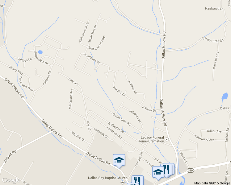 map of restaurants, bars, coffee shops, grocery stores, and more near 1436 Marrick Drive in Soddy-Daisy