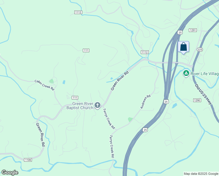 map of restaurants, bars, coffee shops, grocery stores, and more near 798 Green River Road in Zirconia