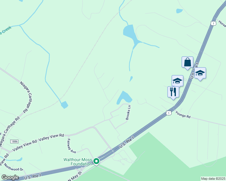 map of restaurants, bars, coffee shops, grocery stores, and more near 231 Lakeview Drive in Southern Pines