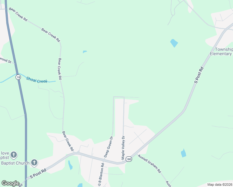 map of restaurants, bars, coffee shops, grocery stores, and more near 6020 Leo Drive in Shelby