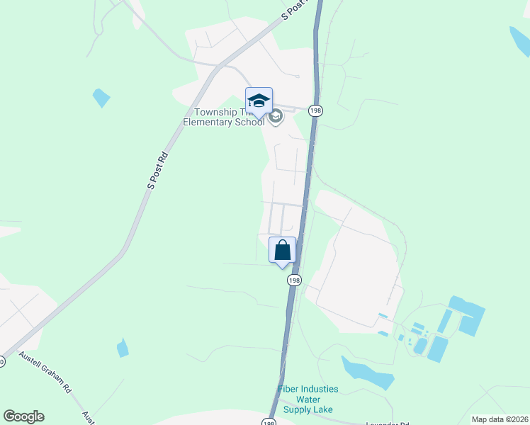 map of restaurants, bars, coffee shops, grocery stores, and more near 204 Rosemont Drive in Grover