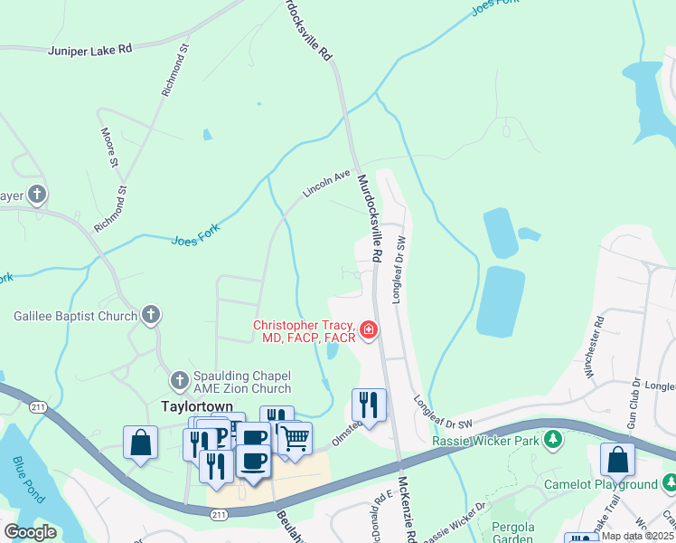 map of restaurants, bars, coffee shops, grocery stores, and more near 4140 Murdocksville Road in West End
