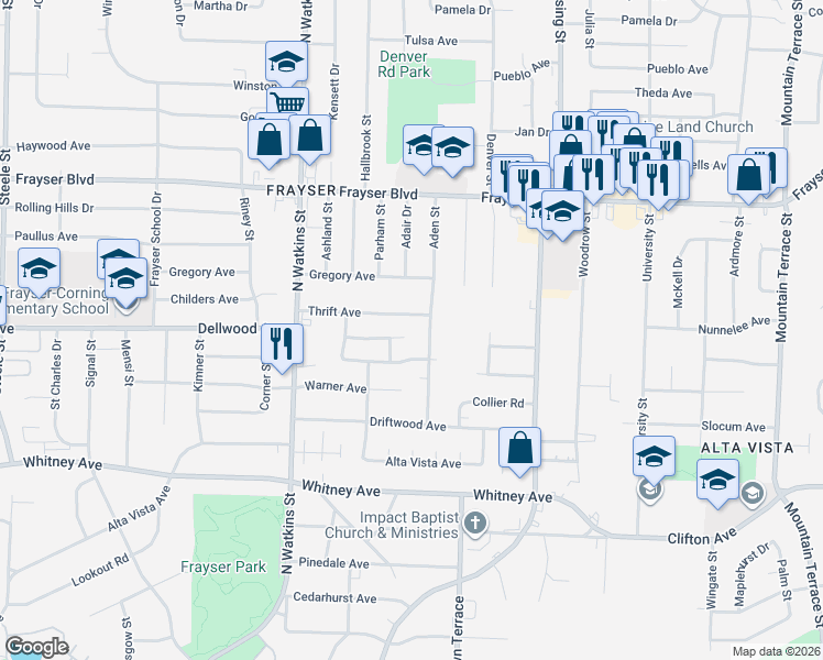 map of restaurants, bars, coffee shops, grocery stores, and more near 1934 Dessa Drive in Memphis