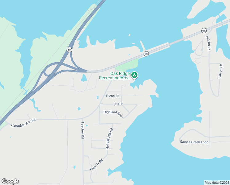 map of restaurants, bars, coffee shops, grocery stores, and more near 4306 Canadian Access Road in Eufaula