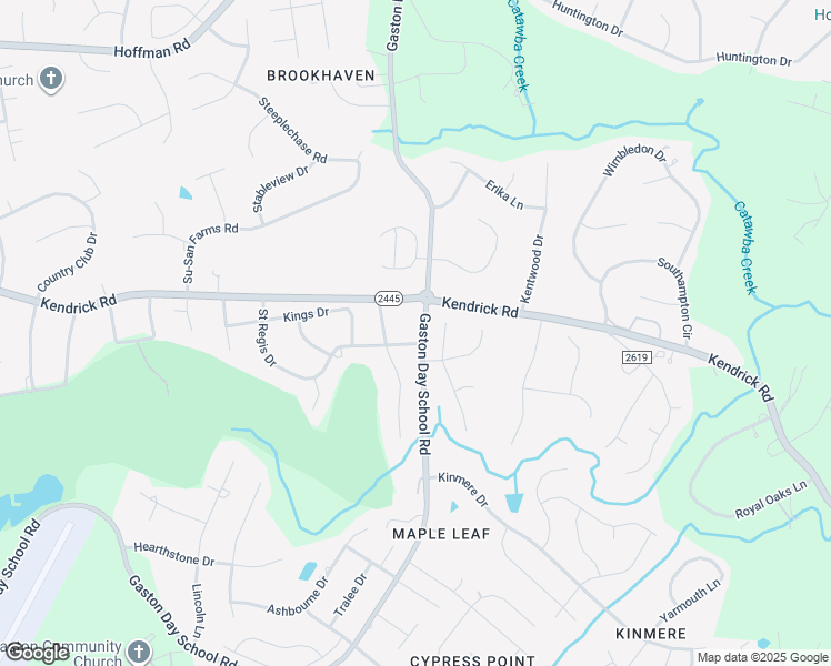 map of restaurants, bars, coffee shops, grocery stores, and more near 2201 Kendrick Road in Gastonia