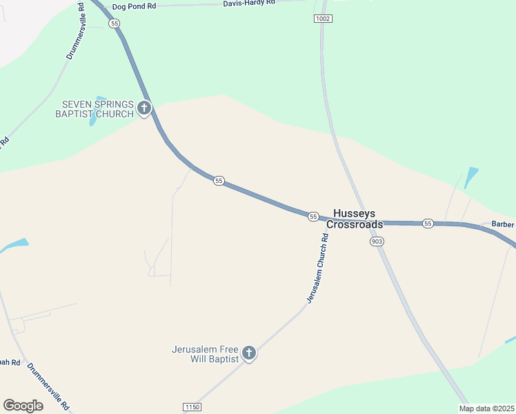 map of restaurants, bars, coffee shops, grocery stores, and more near 8375 North Carolina 55 in Seven Springs