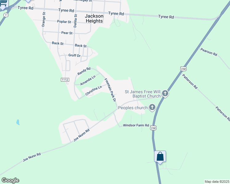 map of restaurants, bars, coffee shops, grocery stores, and more near in Kinston