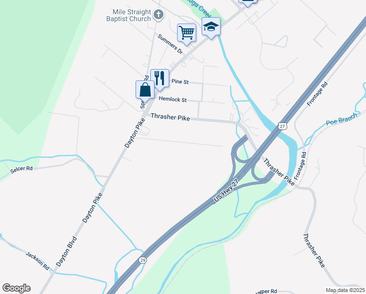 map of restaurants, bars, coffee shops, grocery stores, and more near 1034 Holland Johnson Road in Soddy-Daisy