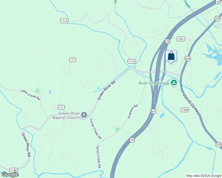 map of restaurants, bars, coffee shops, grocery stores, and more near 663 Green River Road in Zirconia