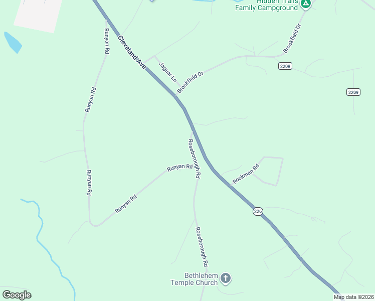 map of restaurants, bars, coffee shops, grocery stores, and more near 110 Roseborough Road in Grover