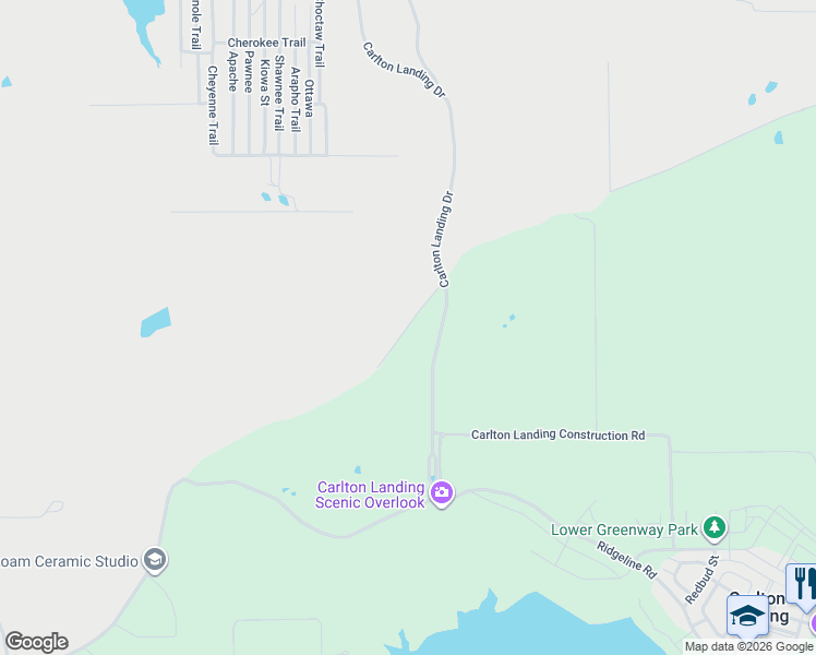 map of restaurants, bars, coffee shops, grocery stores, and more near E1250 Road in Canadian