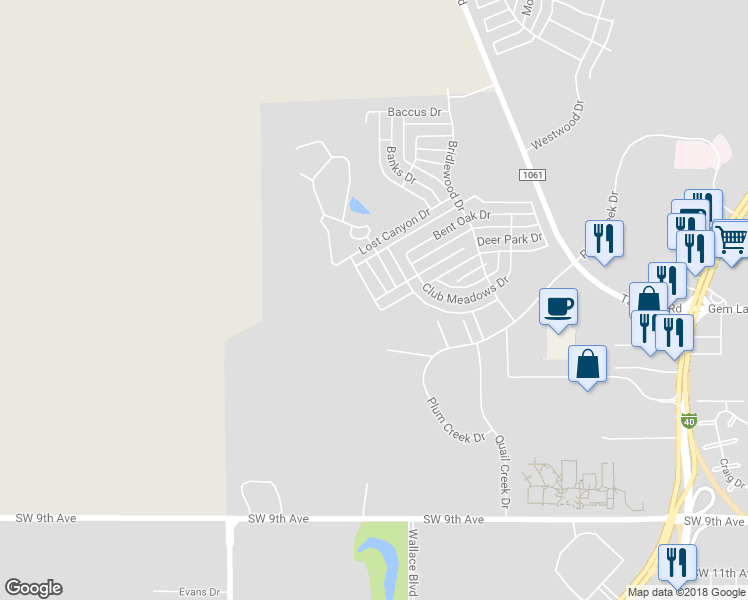 map of restaurants, bars, coffee shops, grocery stores, and more near 398 Partridge Drive in Amarillo