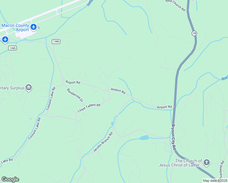 map of restaurants, bars, coffee shops, grocery stores, and more near 496 Airport Road in Franklin