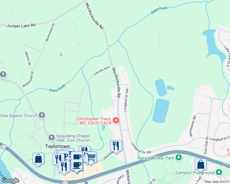 map of restaurants, bars, coffee shops, grocery stores, and more near 4084 Murdocksville Road in West End