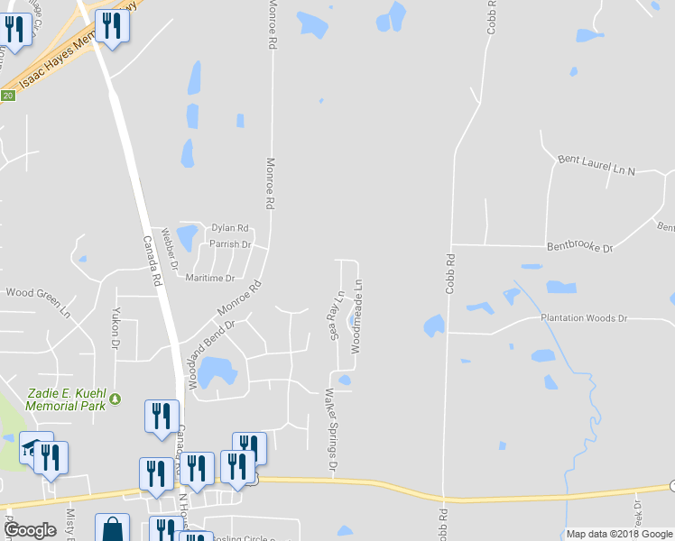 map of restaurants, bars, coffee shops, grocery stores, and more near 3231 Sea Ray Lane in Lakeland