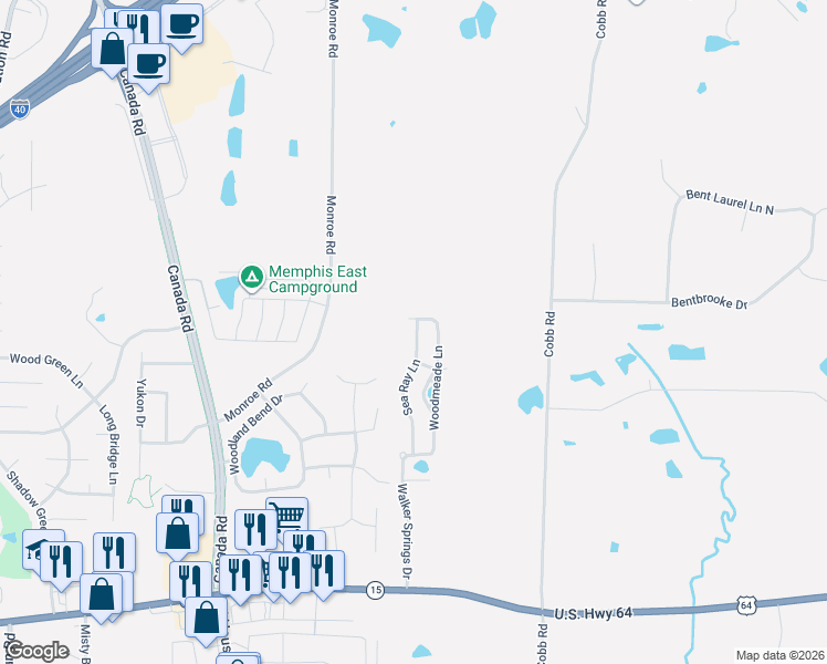 map of restaurants, bars, coffee shops, grocery stores, and more near 3231 Sea Ray Lane in Lakeland