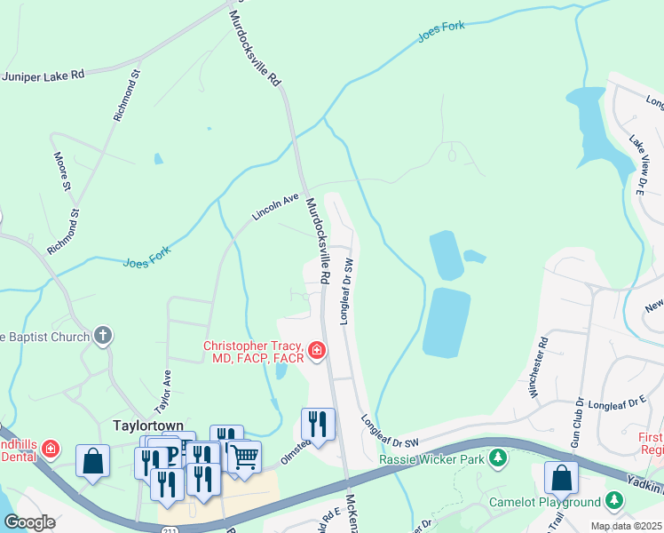 map of restaurants, bars, coffee shops, grocery stores, and more near 4065 Murdocksville Road in West End
