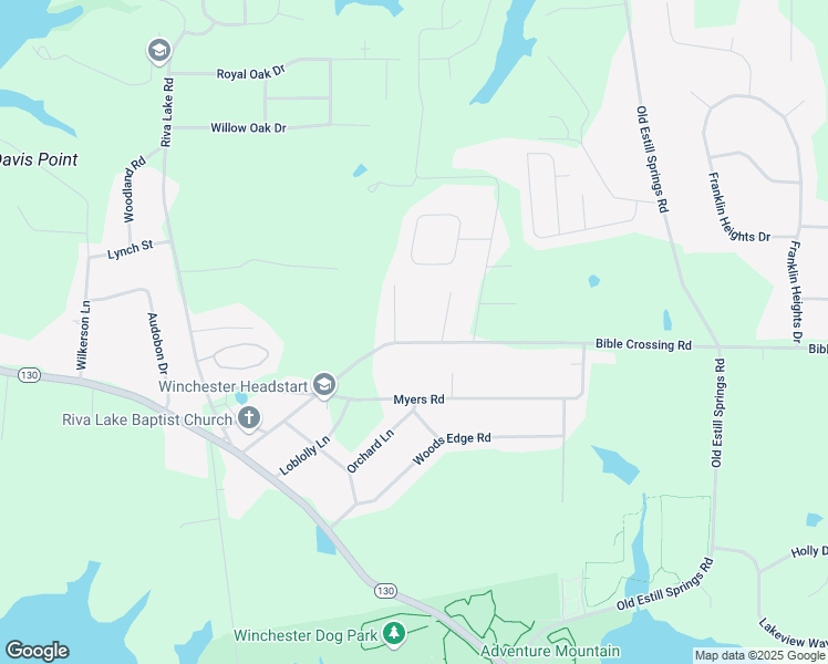 map of restaurants, bars, coffee shops, grocery stores, and more near 2050 Bible Crossing Rd in Winchester
