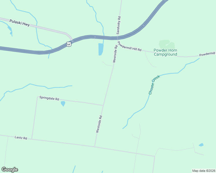 map of restaurants, bars, coffee shops, grocery stores, and more near 36 Westside Road in Lawrenceburg