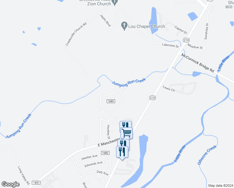 map of restaurants, bars, coffee shops, grocery stores, and more near 2904 Collingwood Drive in Spring Lake