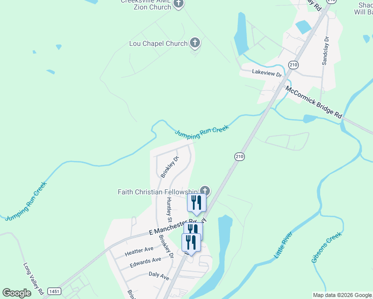 map of restaurants, bars, coffee shops, grocery stores, and more near 3208 Huntley Street in Spring Lake