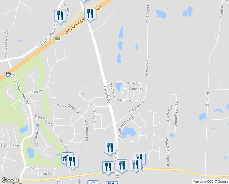 map of restaurants, bars, coffee shops, grocery stores, and more near 3242 Webber Drive in Lakeland