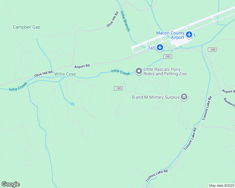map of restaurants, bars, coffee shops, grocery stores, and more near 81-705 Haughton Williams Road in Franklin