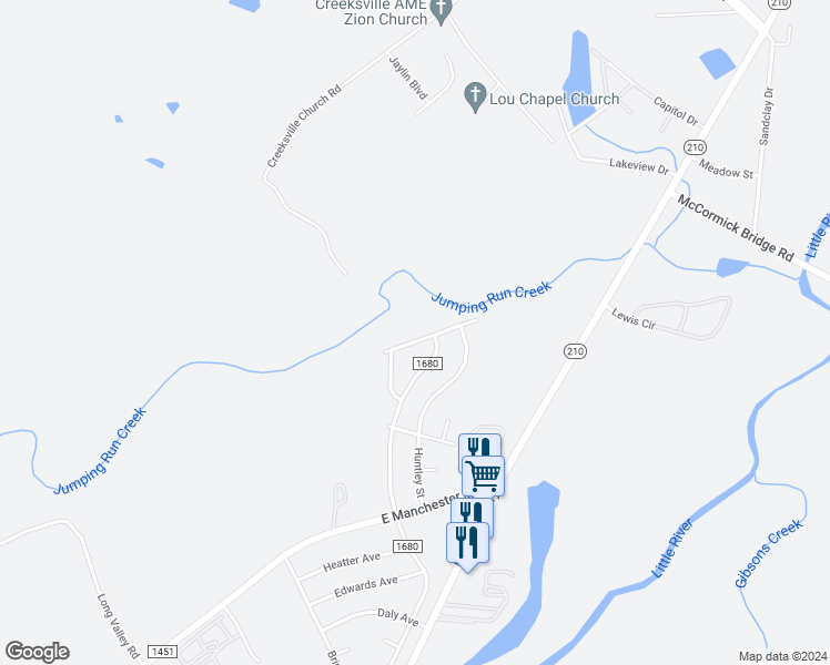 map of restaurants, bars, coffee shops, grocery stores, and more near 2807 Collingwood Drive in Spring Lake