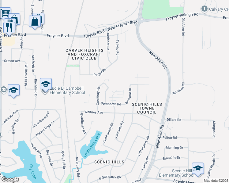 map of restaurants, bars, coffee shops, grocery stores, and more near 3109 Taransay Road in Memphis