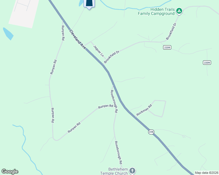 map of restaurants, bars, coffee shops, grocery stores, and more near 110 Roseborough Rd in Grover