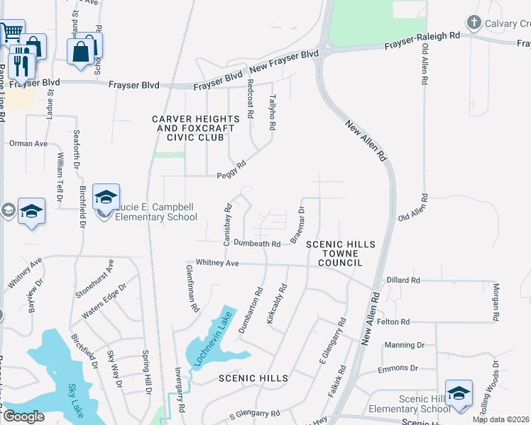 map of restaurants, bars, coffee shops, grocery stores, and more near 3090 Castlebay Road in Memphis