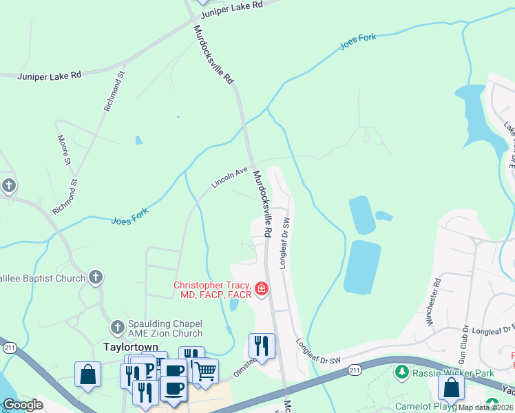 map of restaurants, bars, coffee shops, grocery stores, and more near 4032 Murdocksville Road in West End