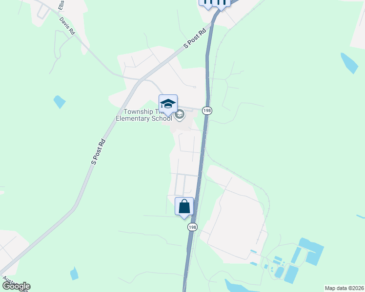 map of restaurants, bars, coffee shops, grocery stores, and more near 106 Livion Drive in Grover