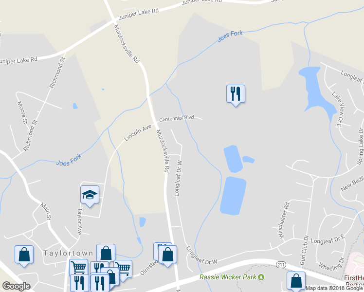 map of restaurants, bars, coffee shops, grocery stores, and more near 1330 Longleaf Drive West in Pinehurst