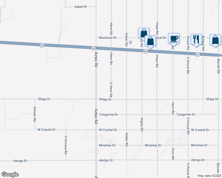 map of restaurants, bars, coffee shops, grocery stores, and more near County Highway 205 in Golden Valley