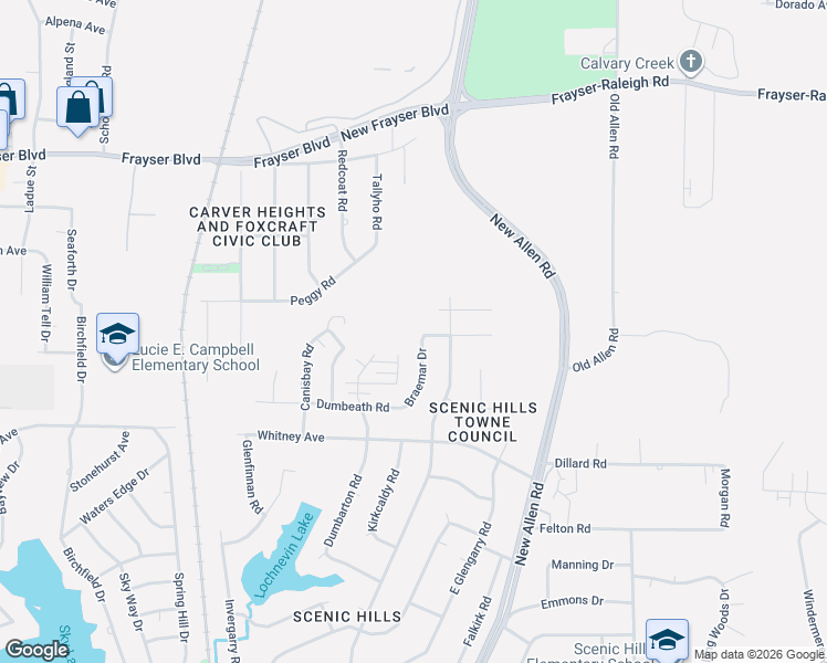 map of restaurants, bars, coffee shops, grocery stores, and more near 3158 Sandwick Road in Memphis
