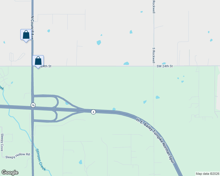 map of restaurants, bars, coffee shops, grocery stores, and more near in Blanchard