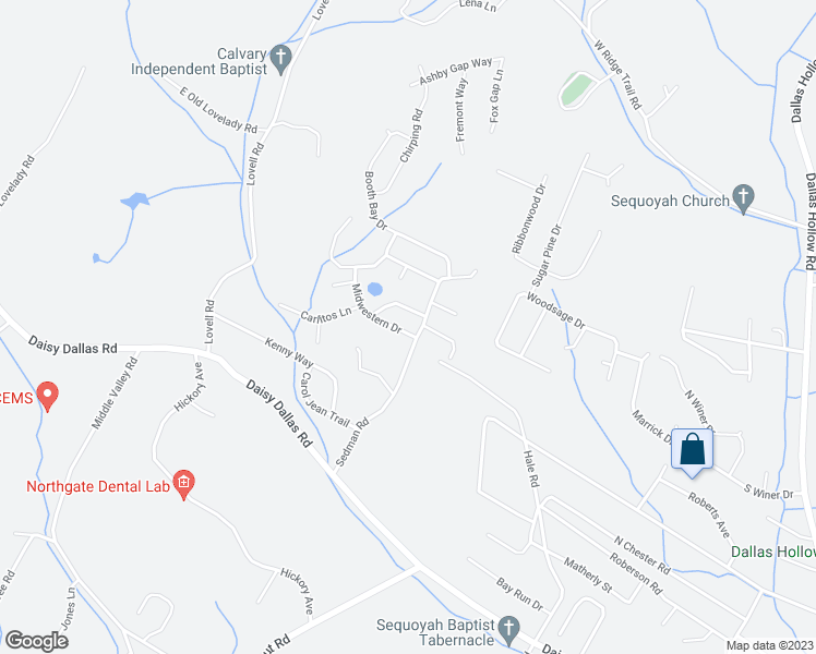 map of restaurants, bars, coffee shops, grocery stores, and more near 8582 Midwestern Drive in Hamilton County
