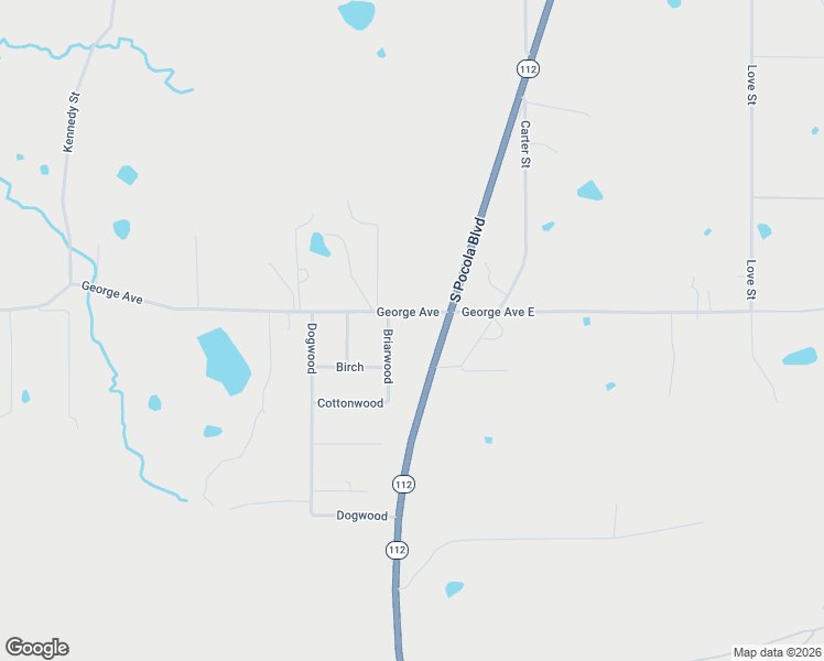 map of restaurants, bars, coffee shops, grocery stores, and more near 1005 George Avenue East in Pocola