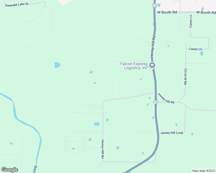 map of restaurants, bars, coffee shops, grocery stores, and more near 156 Honey Hill Loop in Searcy