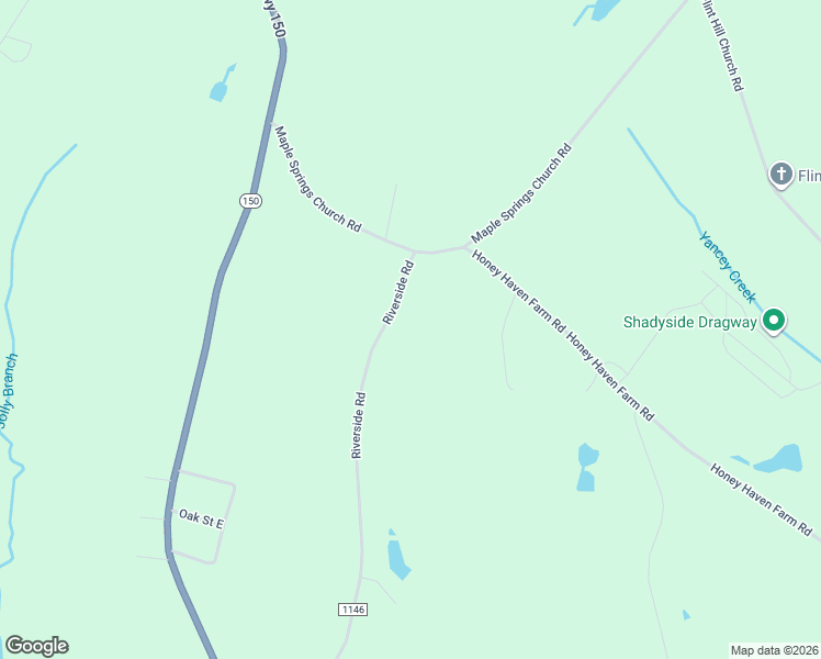 map of restaurants, bars, coffee shops, grocery stores, and more near 2125 Riverside Road in Shelby