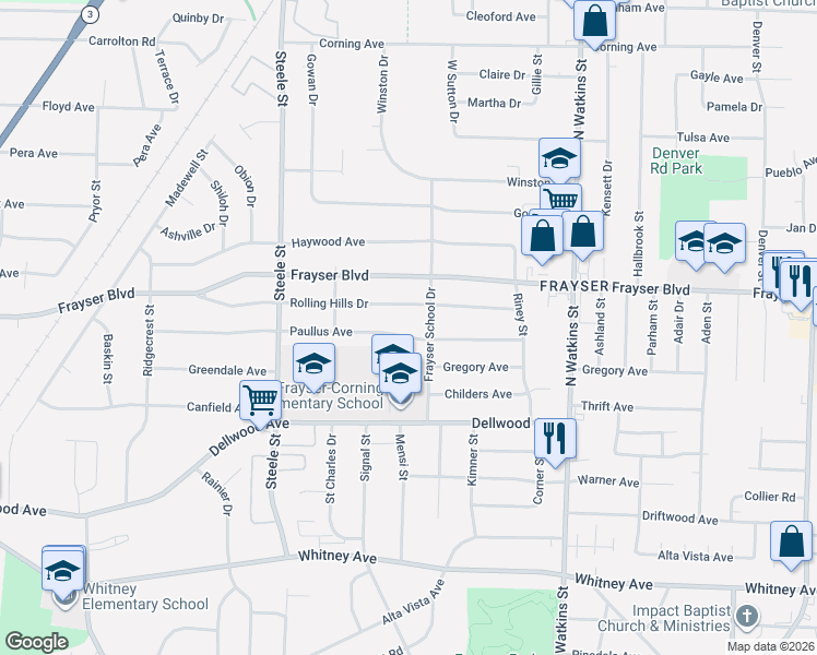 map of restaurants, bars, coffee shops, grocery stores, and more near 3291 Paullus Cove in Memphis