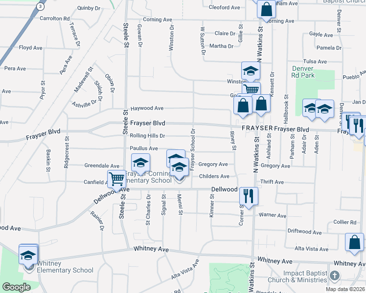 map of restaurants, bars, coffee shops, grocery stores, and more near 3291 Paullus Cove in Memphis