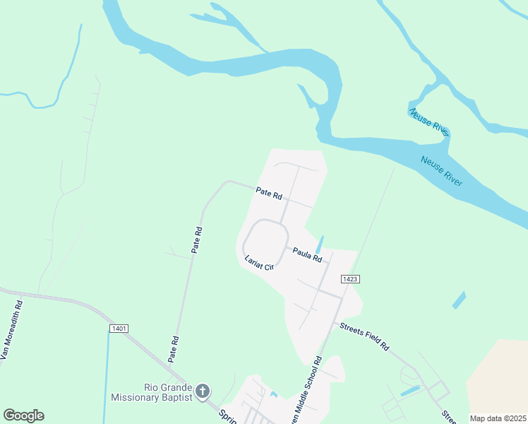 map of restaurants, bars, coffee shops, grocery stores, and more near 114 Lariat Circle in New Bern